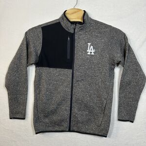 Antigua Los Angeles Dodgers Full Zip Jacket Men’s Size Medium Heathered Grey
